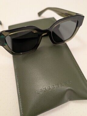 Longchamp Olive Green Square Sunglasses